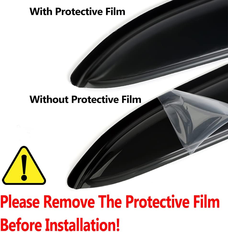 94143 Side Window Visors Wind Vent Deflector,4pcs Outside Mount Tape-On Nice Sun Rain Guards Set fit for 2007-2015 Mazda CX9 CX-9,Dark Smoke Window Shade