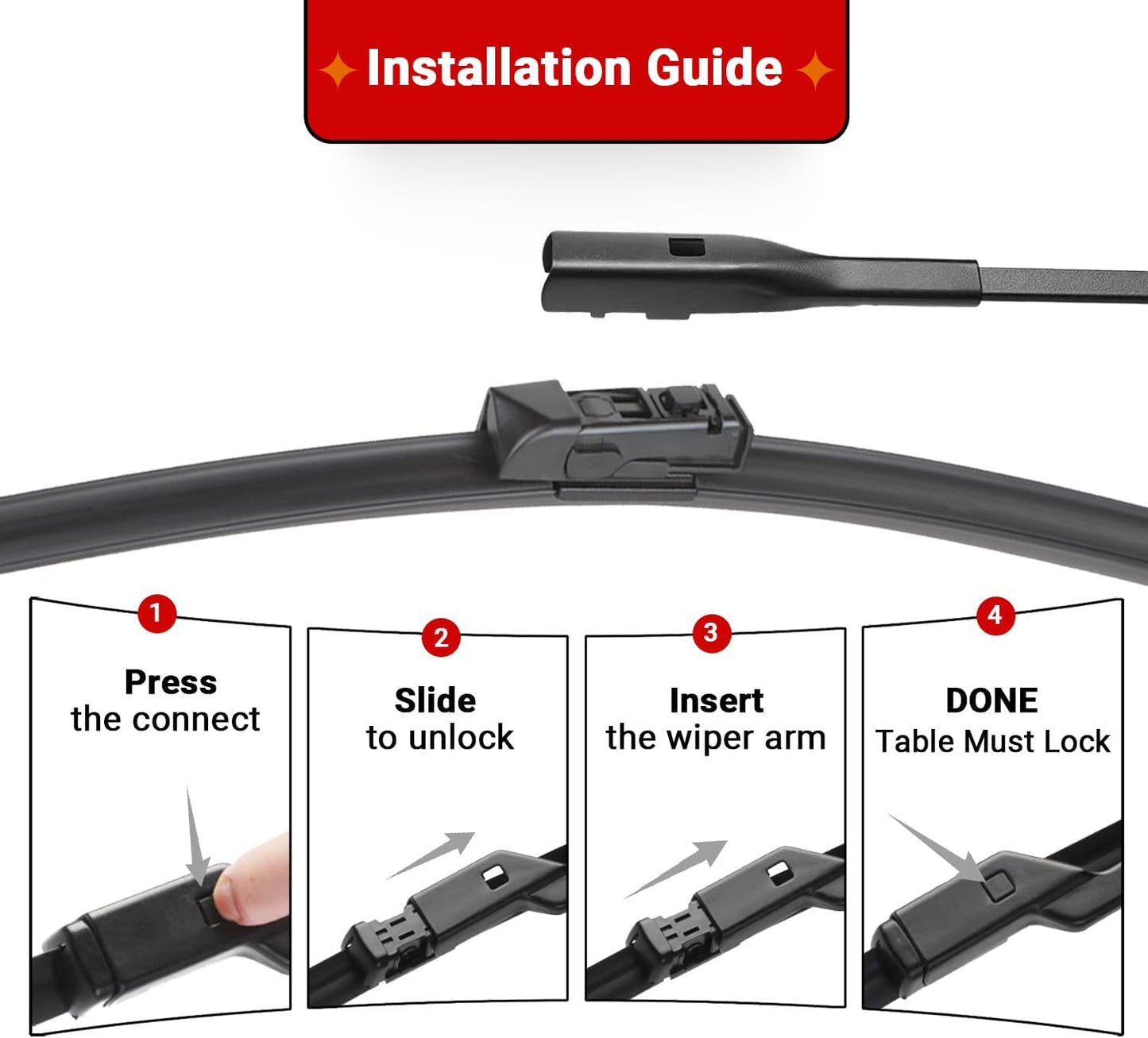Windshield Wiper Blades Replacement for Toyota Prius 2016-2022 Original Factory Quality Front Rear Wipers Blade Set for My Car - 28" 16" 16" (Pack of 3)