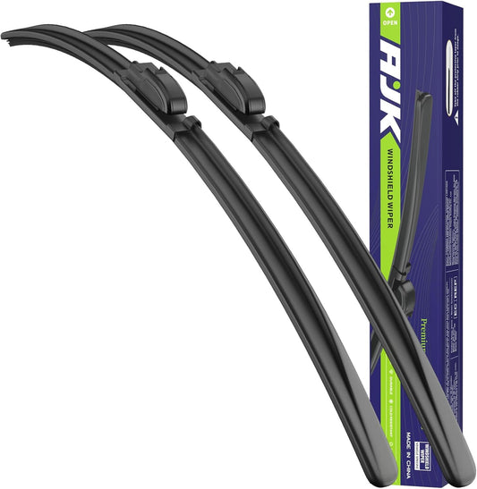 AJK Front Windshield Wiper for Hyundai Elantra 2021 2022 2023 2024 2025, Original Equipment Window Wipers Blades, Conventional, Vehicle Specific Fit, Pack of 2