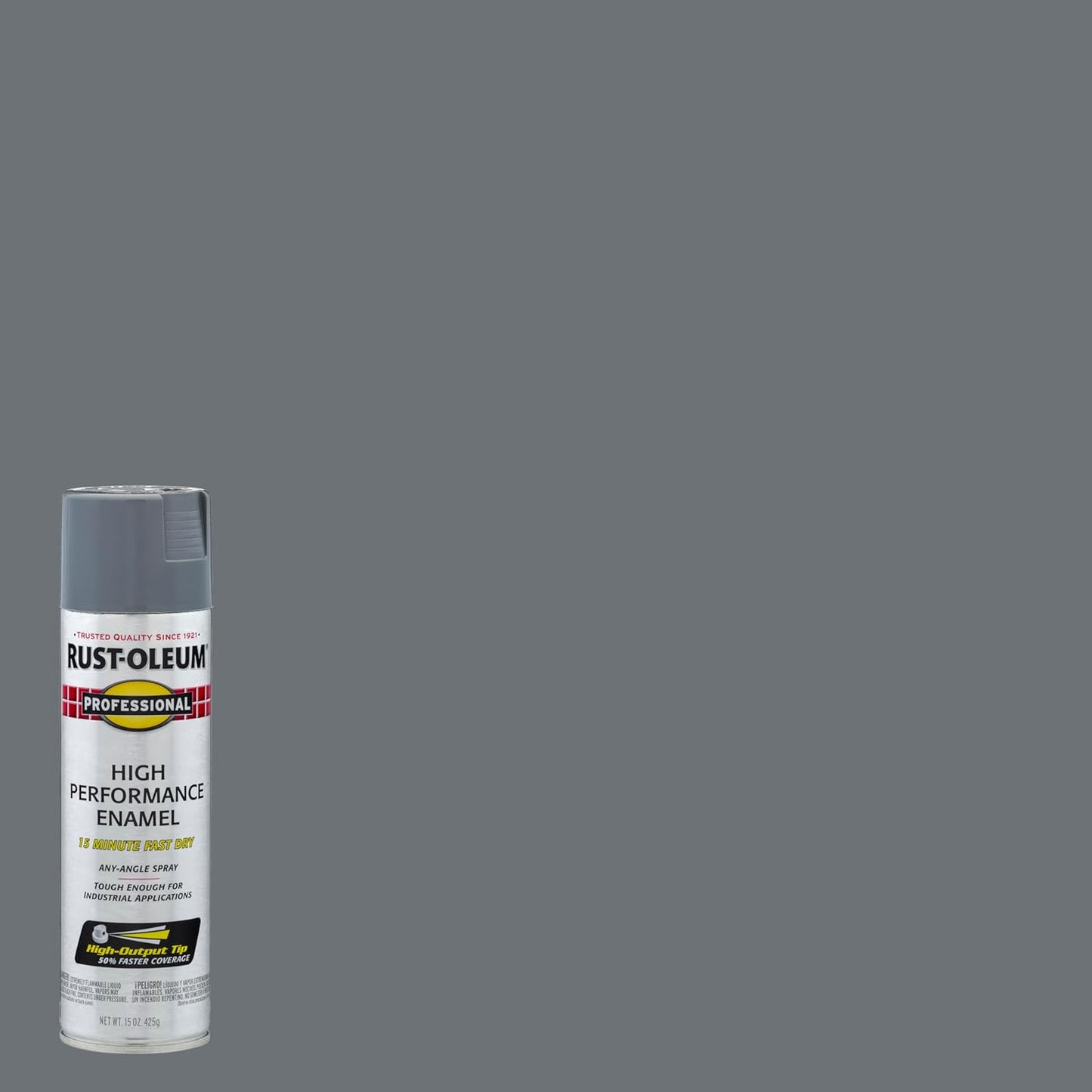 Rust-Oleum 7587838 Professional High Performance Enamel Spray Paint, 15 Oz, Gloss Dark Machine Gray