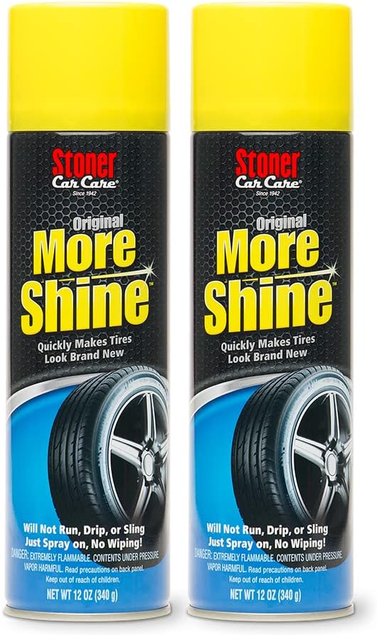 Stoner Car Care 91044-2PK Original More Shine Tire Finish for Tire and Wheel Care Creates a Long-Lasting, Rain-Resistant Tire Shine, Makes Faded Tires Look New, Non-Greasy Formula, 12 Oz, Pack of 2