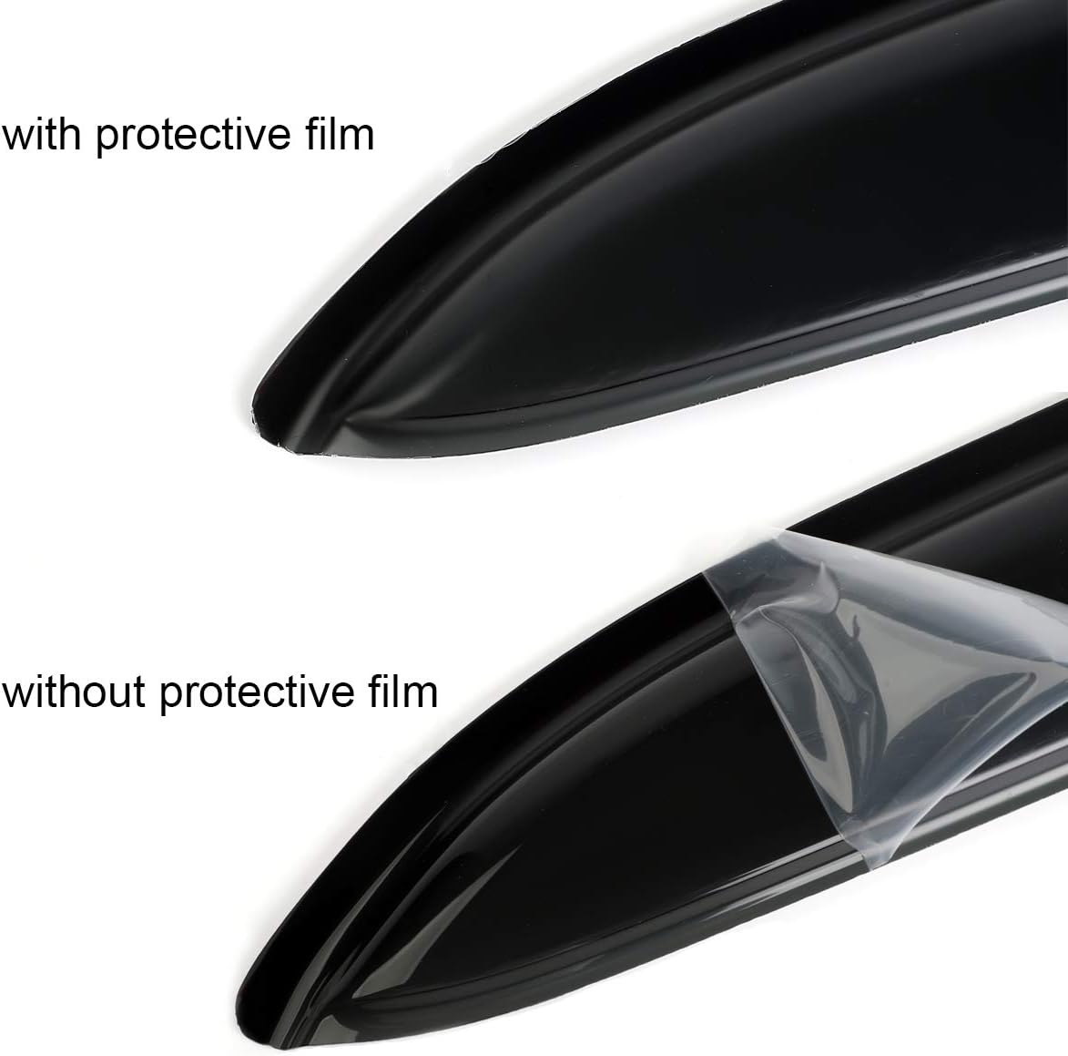 94243 Original Side Window Deflector Visor Rain Guard,Outside Mount Tape-on Shatterproof Dark Smoke,4pcs Window Shades fit for 2005-2010 Jeep Grand Cherokee