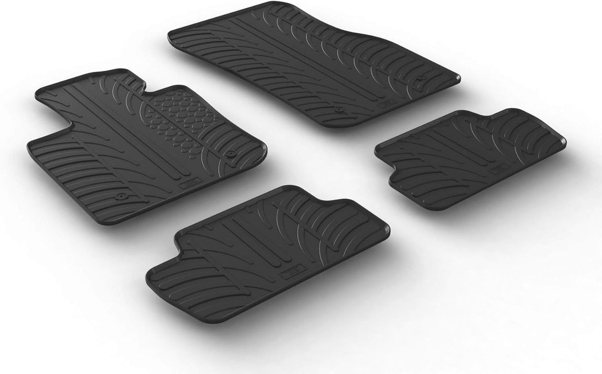Gledring USA Custom Fit All-Weather Rubber Floor Mats Intended for Mini Cooper Hatch F56 (3 Door) 2015-2022, No Trimming Required, Tailored Custom Fit, Protects from Rain, Mud, and Snow.