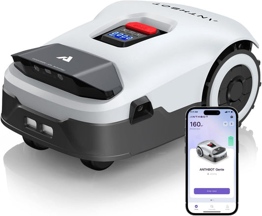 Genie3000 Robot Lawn Mower - NO Wire, Full Band RTK+4-Eye Vision Robotic Lawnmower for 0.91 Acre, Auto Mapping, Multi-Zone Management, Accurate Obstacle Avoidance, Intelligent Path Planning
