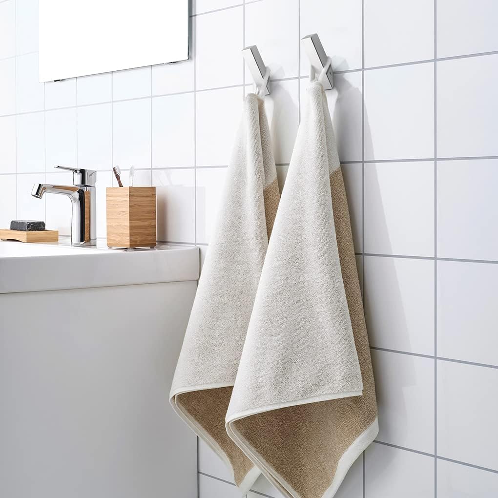 NINETREX Towel Hooks Brushed Nickel Stainless Steel 2 Pack Heavy Duty Modern Wall Hooks Silver Robe Hook for Bathroom Livingroom Hotel Style Wall Mounted
