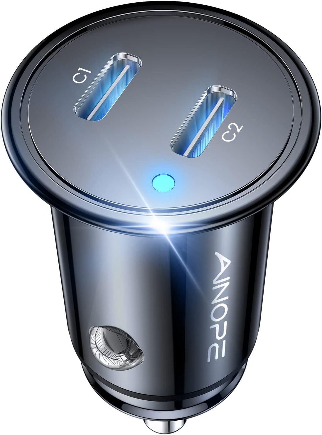 AINOPE USB C Car Charger for iPhone 15, Smallest 56W Car Charger Adapter Fast Charginig, PD 3.0 Dual USB Compatible with iPhone 15 Pro Max Plus/14/13 Pro/12 Pro/12 Mini, Galaxy, iPad Pro