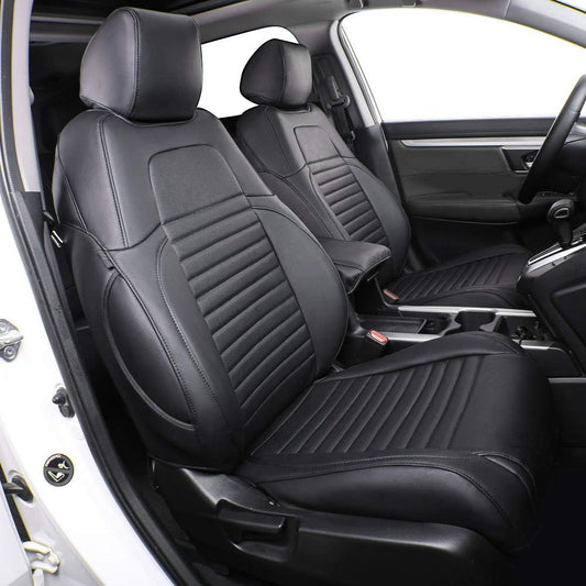 EKR Accord Car Seat Covers for Honda Accord 2023 2024 2025 LX(Rear Row W/Solid Backrest) Leather Car Seat Covers,Waterproof Car Seat Protectors,Trucks Seat Covers Full Set(Black)