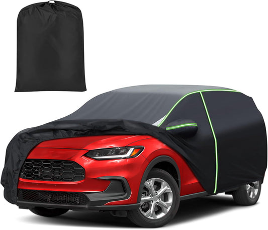 Mixsuper Liner Car Cover for Honda HR-V 1998-2026, 7 Layers Waterproof Car Cover Accessories for HRV with Zipper Door, Windproof Straps, Reflective Strips, Anti-UV, All Weather