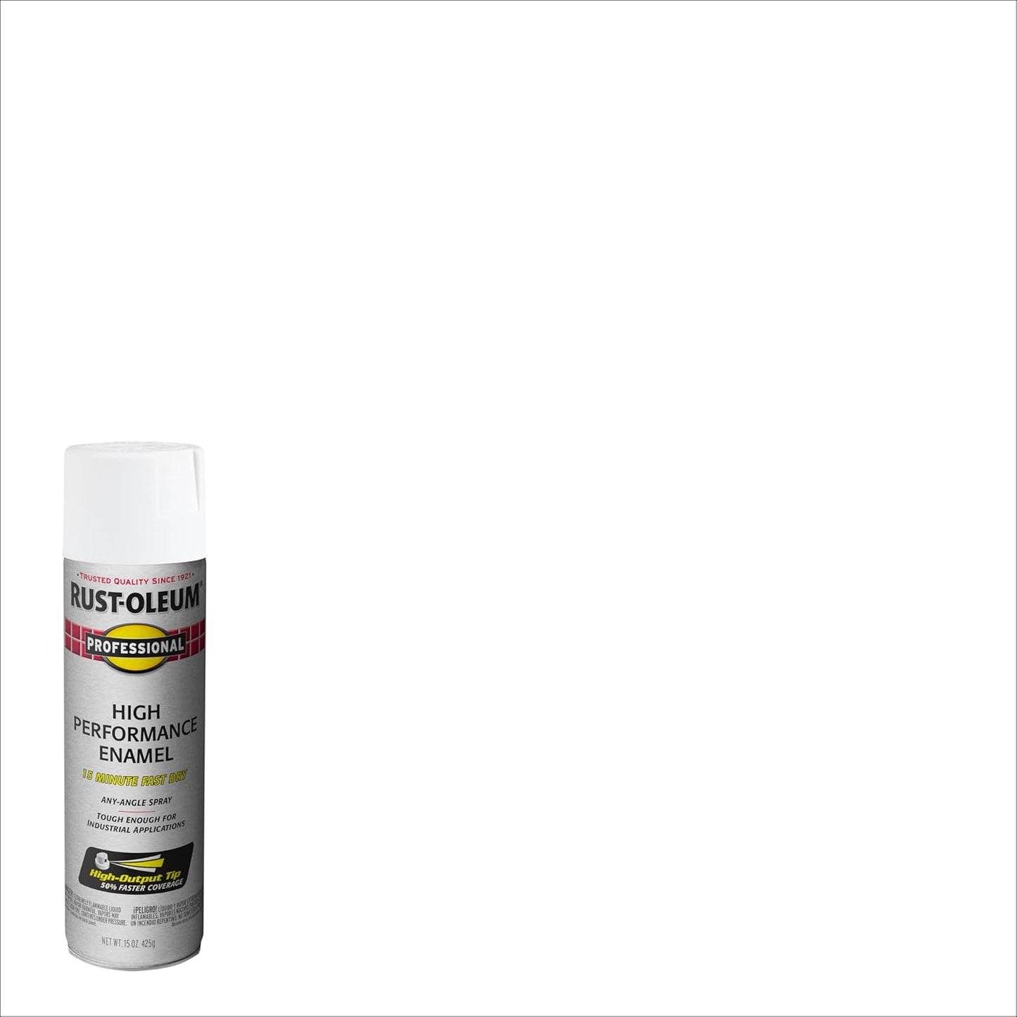 Rust-Oleum 239108 Professional High Performance Enamel Spray Paint, 15 Oz, Semi-Gloss White