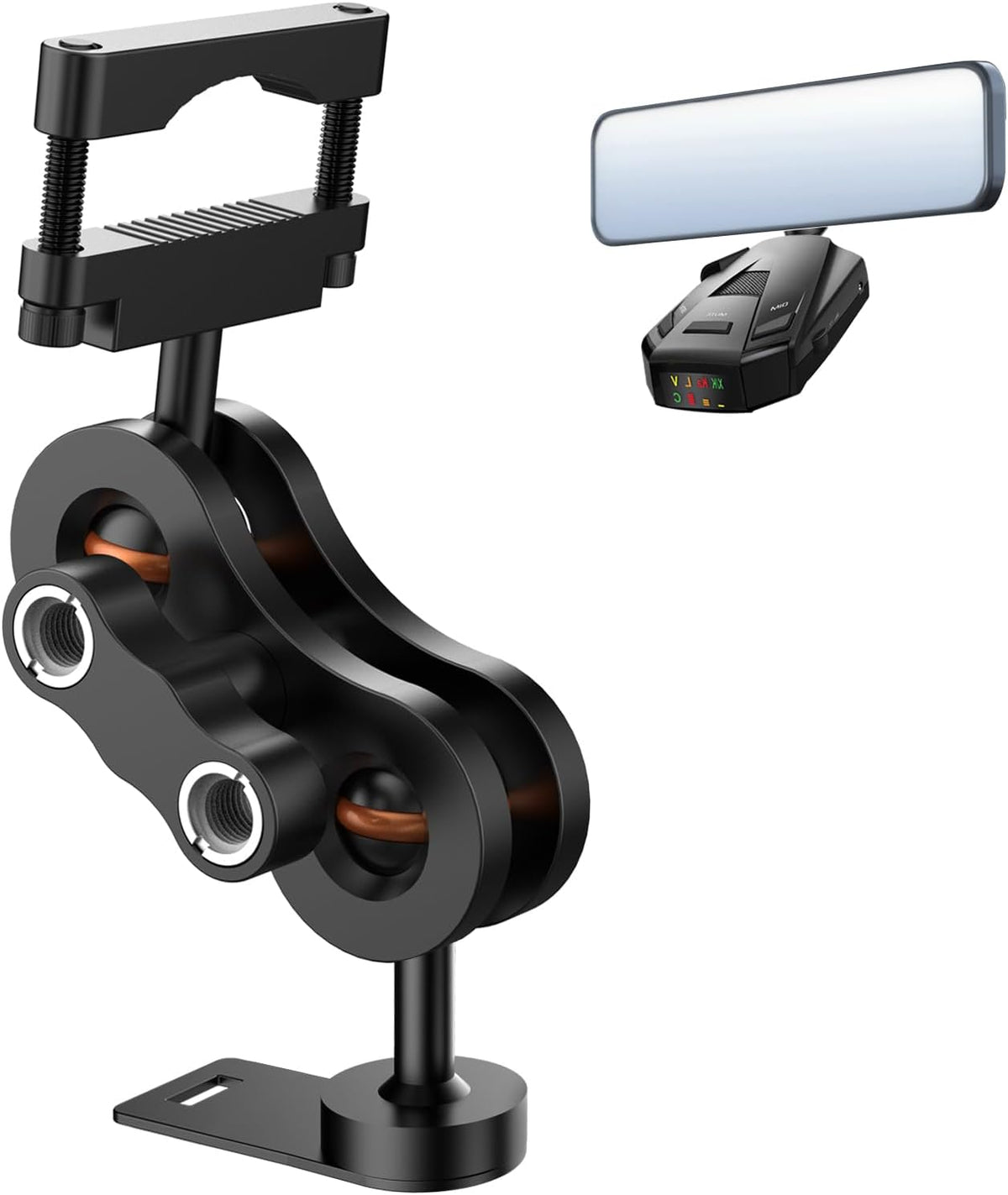 Radar Detector Mount Rearview Mirror Bracket,Car Truck Mirror Radar Mount Bracket,Aluminum Rearview Mirror Rod Mount (for Cobra Radar Detector)