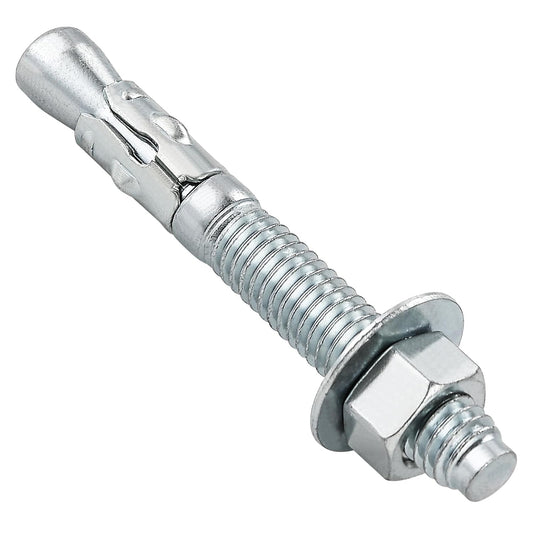 1/4x1-3/4 100Pcs Inch Standard Fasteners for Heavy-Duty Zinc Wedge Anchors for Cement and Concrete