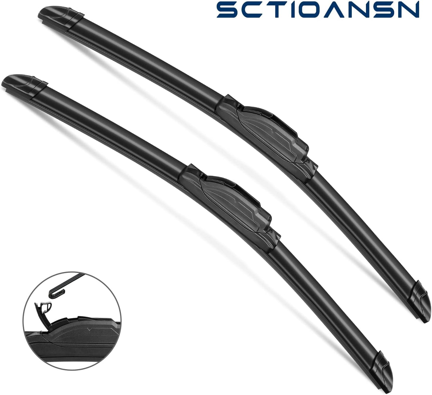 3Pcs Jeep Wangler Windshield Wipers 2007-2017, Jeep Wrangler JK 2008-2018,Original Equipment Replacement Windshield Wiper Blades for My Car- 15"/15"/13" (Pack of 3) J- HOOK