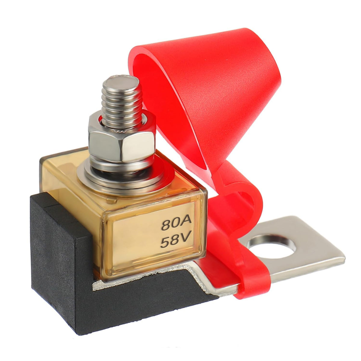 MRBF Terminal Fuse Block 80 AMP Marine Rated Battery Fuse 58V DC Max IP66 Waterproof Fuse Holder 80A