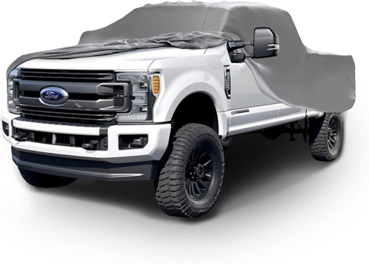 Car Covers Weatherproof Max Truck Cover & Warranty Compatible with Ford 2022-2024 F-250 SuperCab~8' & Shell– Outdoor Cover, Prevents Theft with Cable Lock