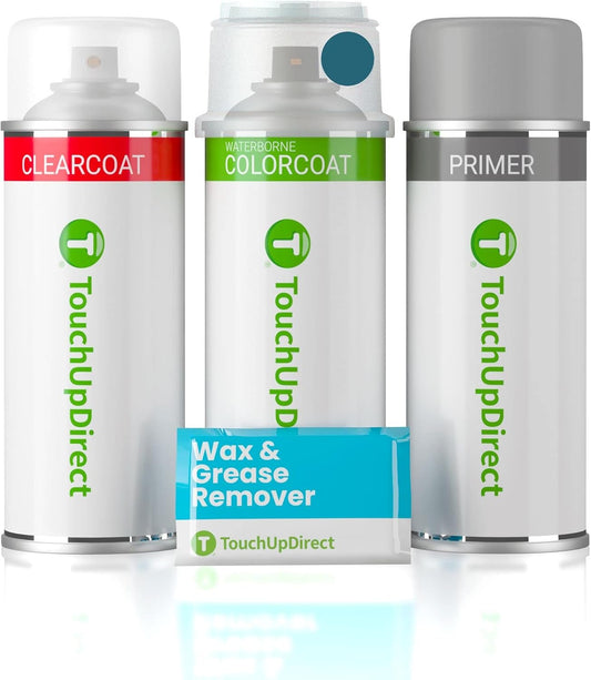 TouchUpDirect 8T7 Blue Streak Metallic Compatible with Toyota Exact Match Touch Up Paint Aerosol - Preferred Kit
