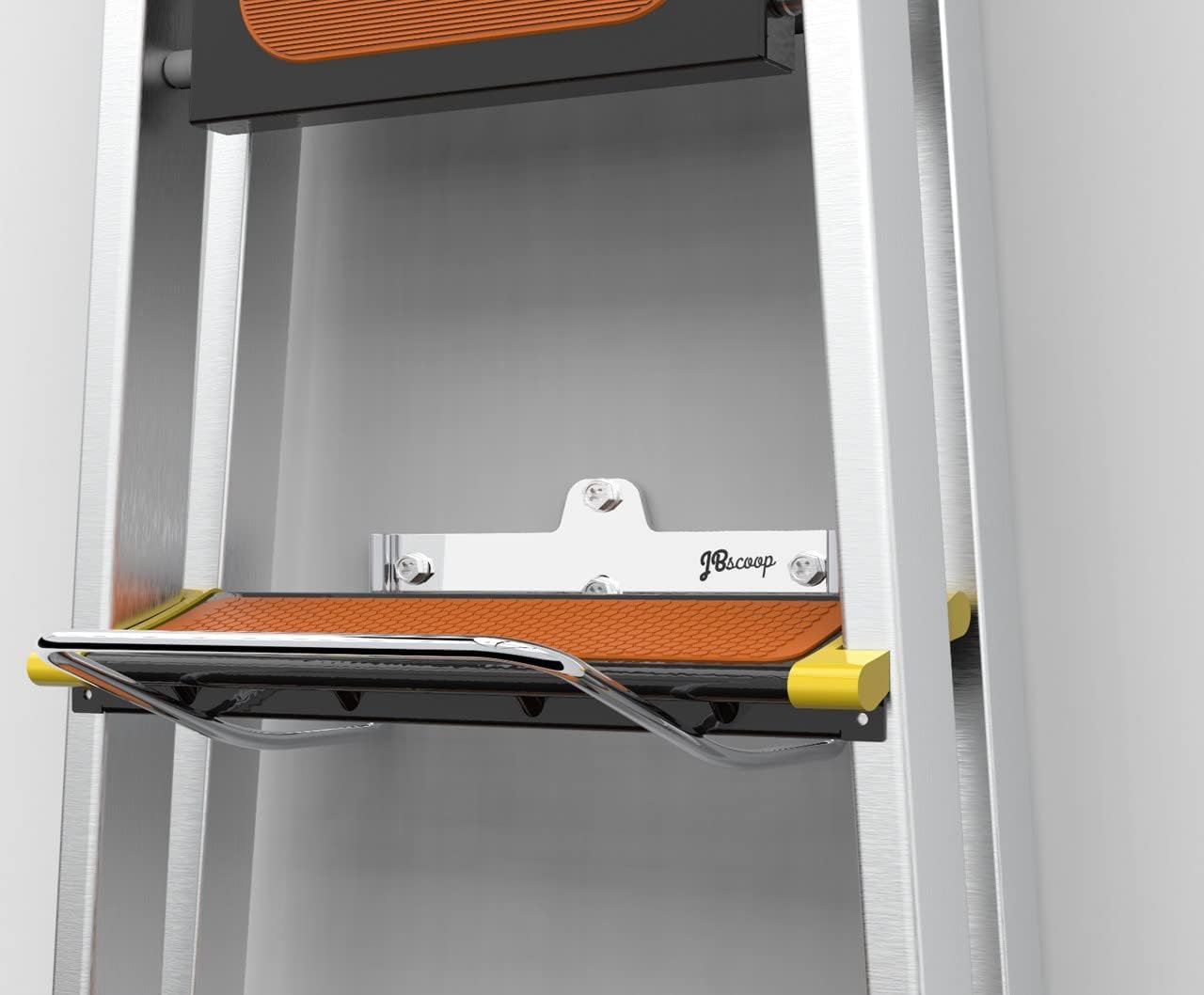 JBscoop 2 Ladder Hooks Wall Mount for Ladder Storage Strollers and Folding Chair, Heavy Duty Lader Holder Rust Proof SS304 (2)