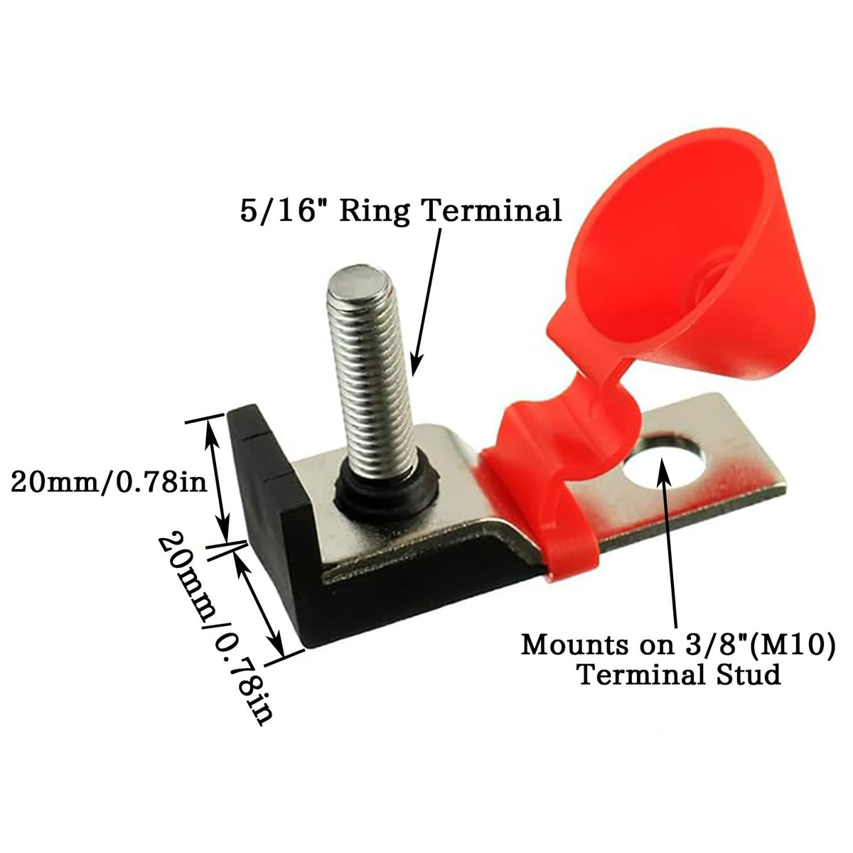 MRBF Terminal Fuse Block 80 AMP Marine Rated Battery Fuse 58V DC Max IP66 Waterproof Fuse Holder 80A