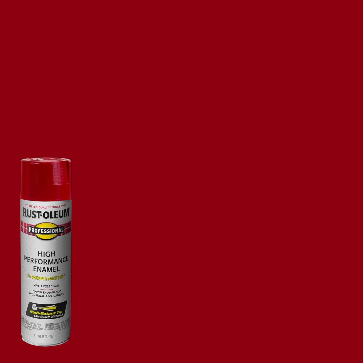 Rust-Oleum 7565838 Professional High Performance Enamel Spray Paint, 15 Oz, Gloss Regal Red