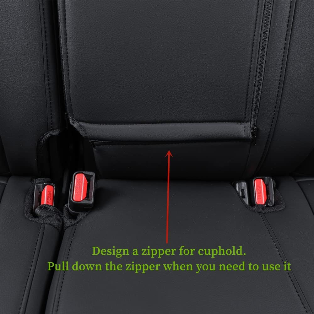 coverdream Custom Seat Covers Compatible with Select Honda CRV 2012 2013 2014 Models - Leatherette (Black,Full Set)