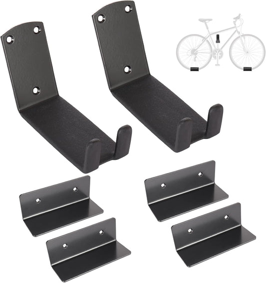 Bike Wall Mount, Pedal Mount Bike Rack for Garage, Bike Storage Hanger Bicycle, Heavy Duty Bike Hooks with Rubber Pad for Wall, Max 50LB, 2 Set