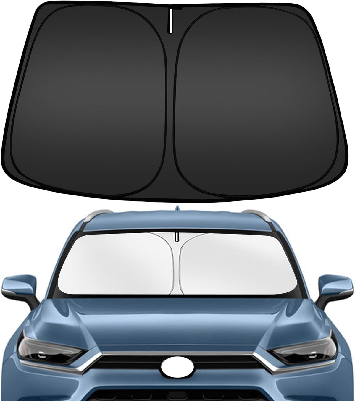 ARISMOTOR Windshield Sun Shade for Toyota Grand Highlander 2024-2025 2026, Custom Fit Foldable Front Window Sunshade Sun Visor Protector, Block UV Rays Keep Your Car Cooler
