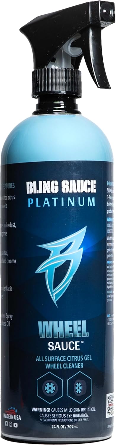 Platinum Wheel Sauce, All Surface Citrus Gel Wheel Cleaner for Cars, Trucks, SUVs, 24oz.