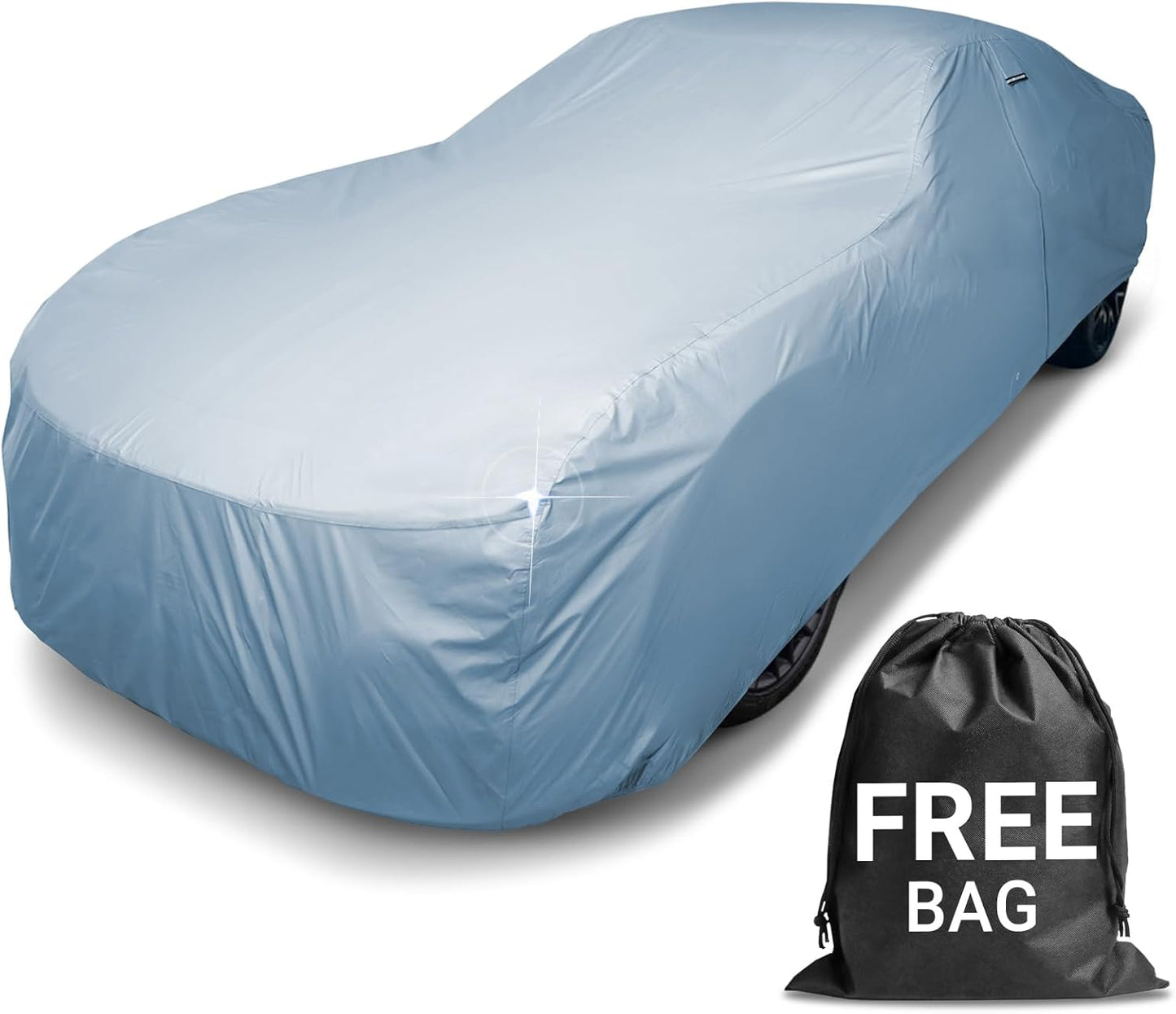 iCarCover Premium Car Cover for 1976-1980 Pontiac Sunbird Wagon Heavy Duty Waterproof All-Weather Automobiles Custom Fit Indoor Outdoor UV Snow Protection Covers with Straps and Bag