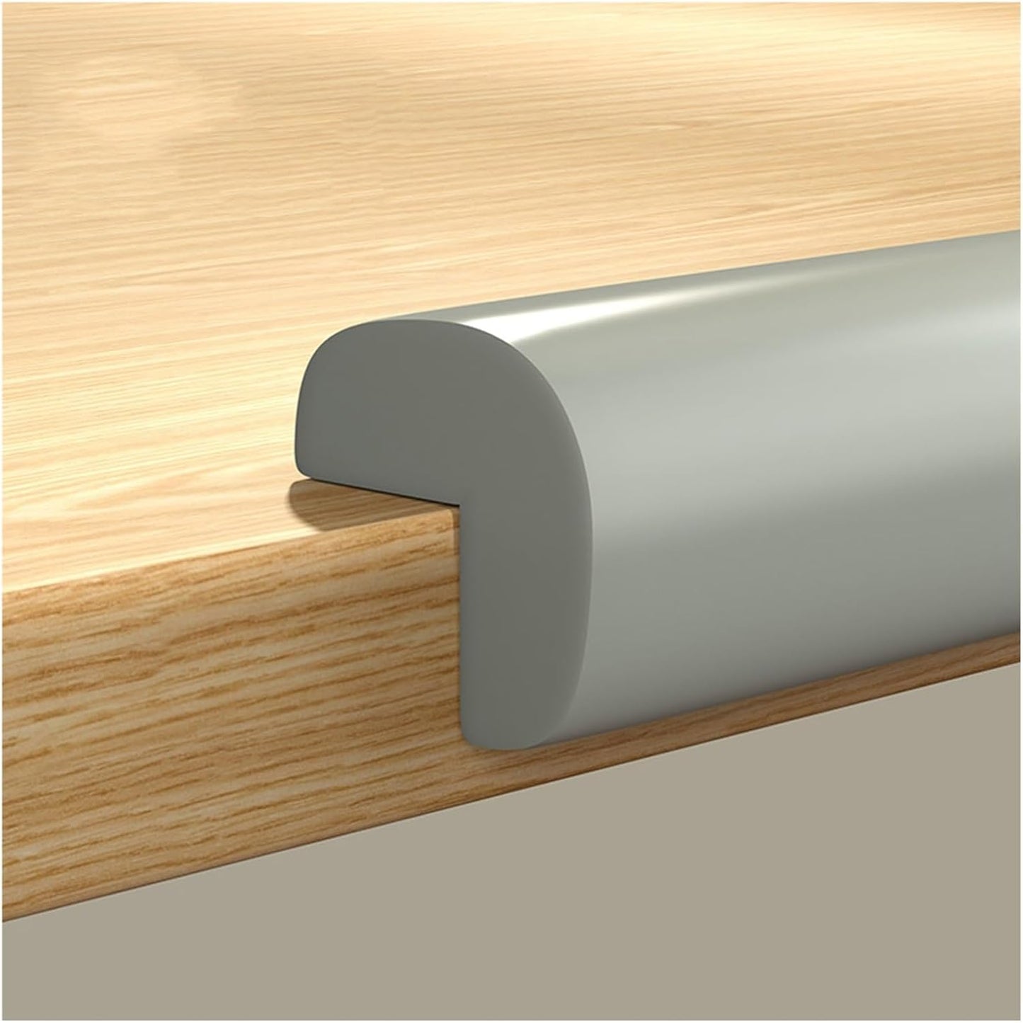 XPLKQXE Sharp Edge Safety Corner Edge Foam Padding, Edge Guards Bumpers Adhesive, Edge Corner Protector Guards for Table Edges & Sharp Corners(Gray,2pcs)
