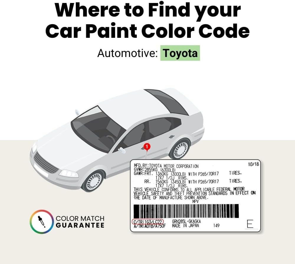 TouchUpDirect 070 Blizzard Pearl Tricoat Compatible with Toyota Exact Match Touch Up Paint Brush - Essential Kit