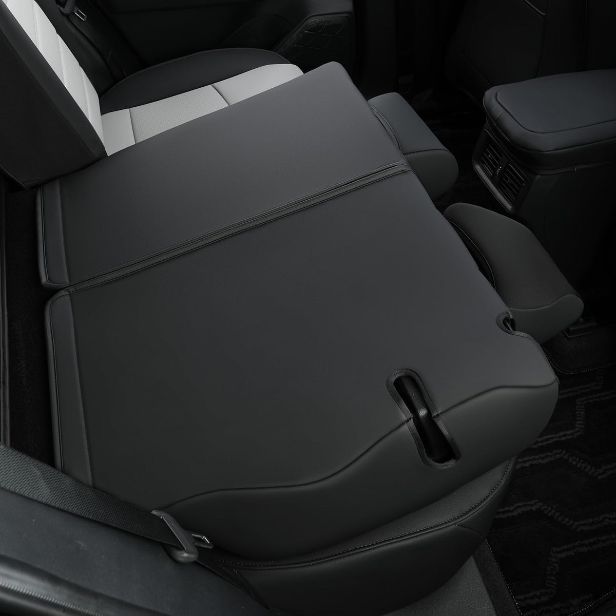 RISINGSTAR Rav4 Hybrid Seat Covers, fit 2019-2025 Toyota Rav4 Hybrid LE,XLE,Woodland Edition,XLE Premium,Limited, Not for XSE/SE/Plug-in(Black&Gray)