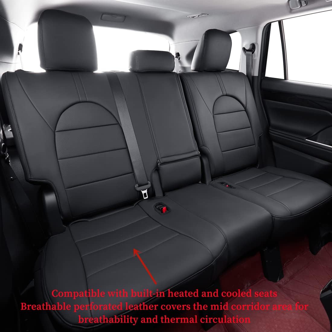 coverdream Camry Seat Covers Custom Fit for 2012-2017 Toyota Camry LE,XLE,Full Coverage Waterproof Leatherette Car Seat Protector (Full Set,Black)