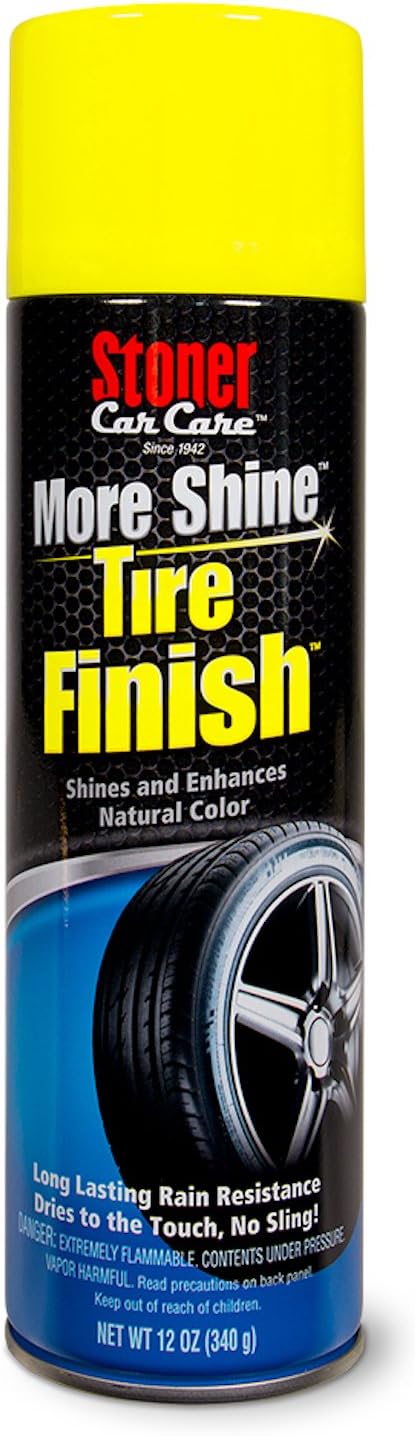Stoner Car Care 91094 More Shine Tire Finish for Tire and Wheel Care Creates a Long-Lasting, Rain-Resistant Tire Shine, Makes Faded Tires Look New, Non-Greasy Formula, 12 Oz, Pack of 1