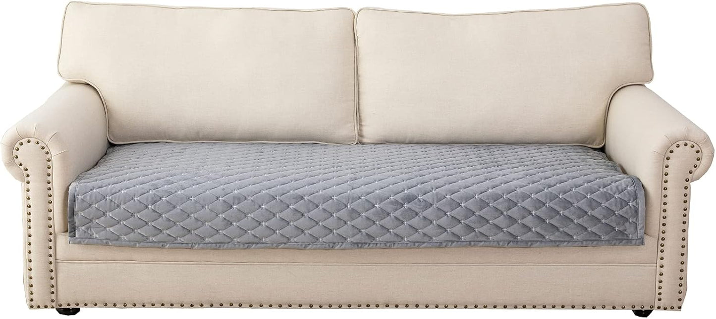 Eismodra Couch Cover,Sectional Couch Covers,Sofa Covers for 3 Cushion Couch,Anti-Slip Sofa Slipcovers for Dogs Cats Kids Loveseat Recliner L Shaped Armrest Backrest,Light Gray 43''x82''(Only 1 Piece)