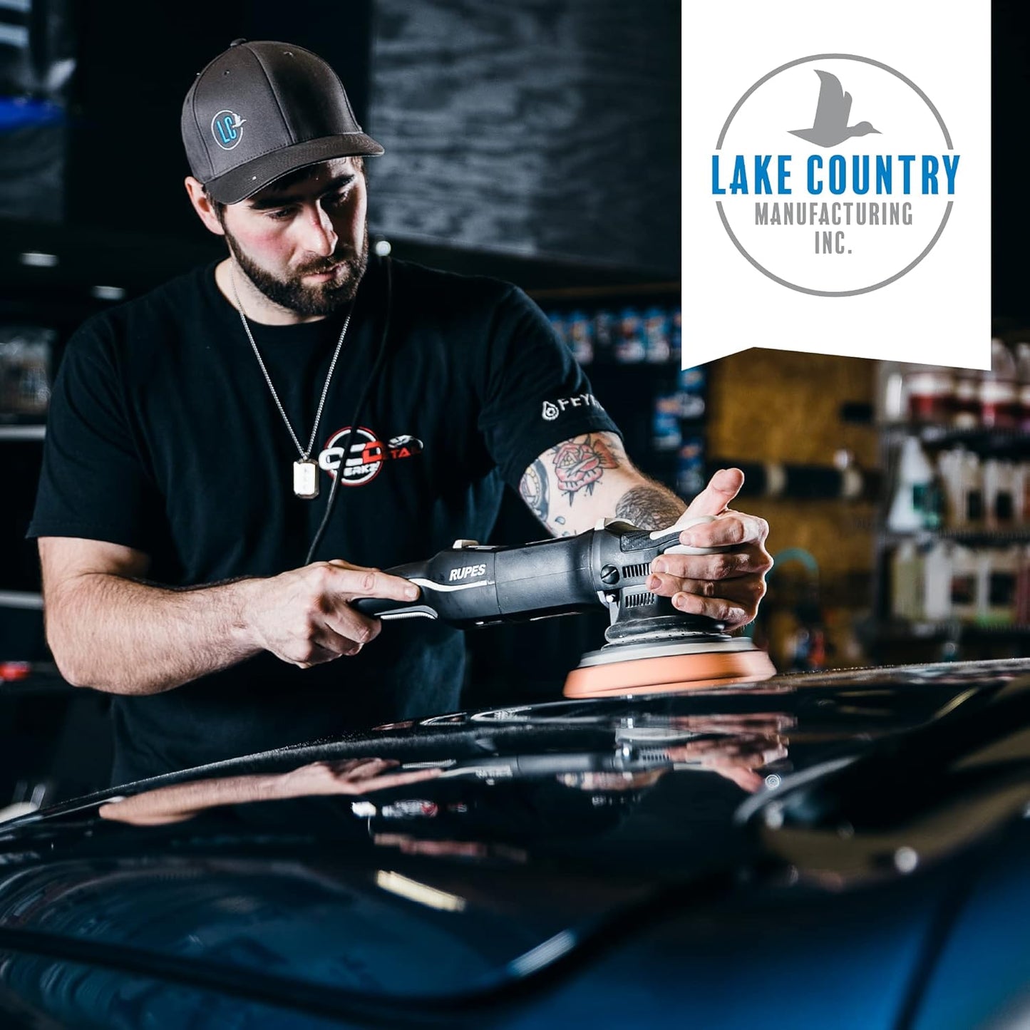Lake Country 5.5" HDO Foam Polishing Pad Kit (3-Pack) – Premium Heavy Duty Orbital Pads with Tapered Edge – Dense Foam Pads for Car Polishing and Buffing