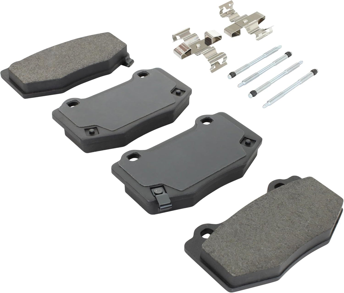 Premium Semi-Metallic Rear Brake Pads (1001-1718M) Compatible with Cadillac ATS 2016-2019, Chevrolet Camaro 2016-2020, Chevrolet Corvette 2014-2019