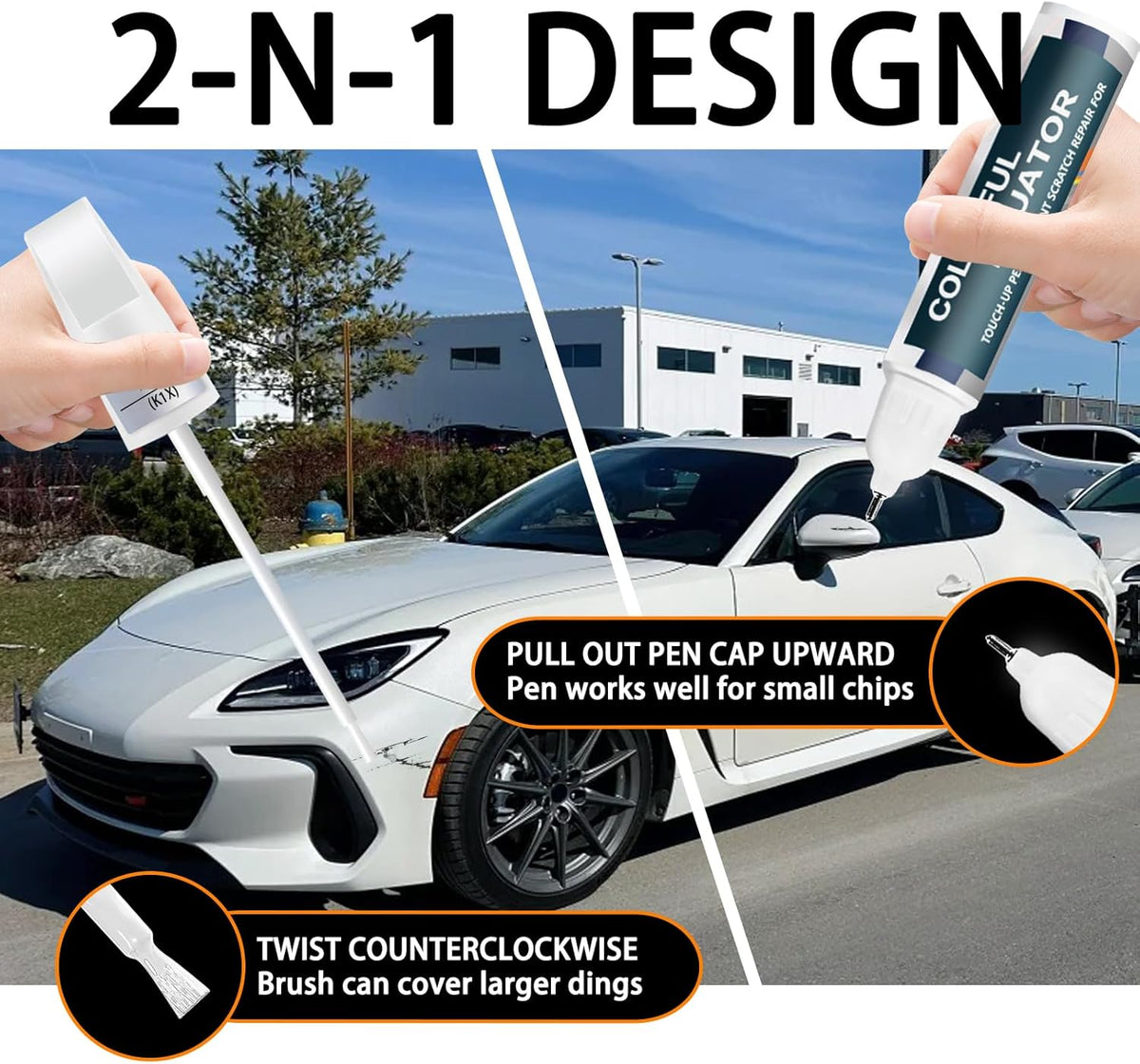 Crystal Black Silicae(D4S) Touch Up Paint Compatible with SUBARU, Car Paint Pen Scratch Repair Two-In-One Touch Up Paint, Premium Car Scratch Remover for Deep Scratches