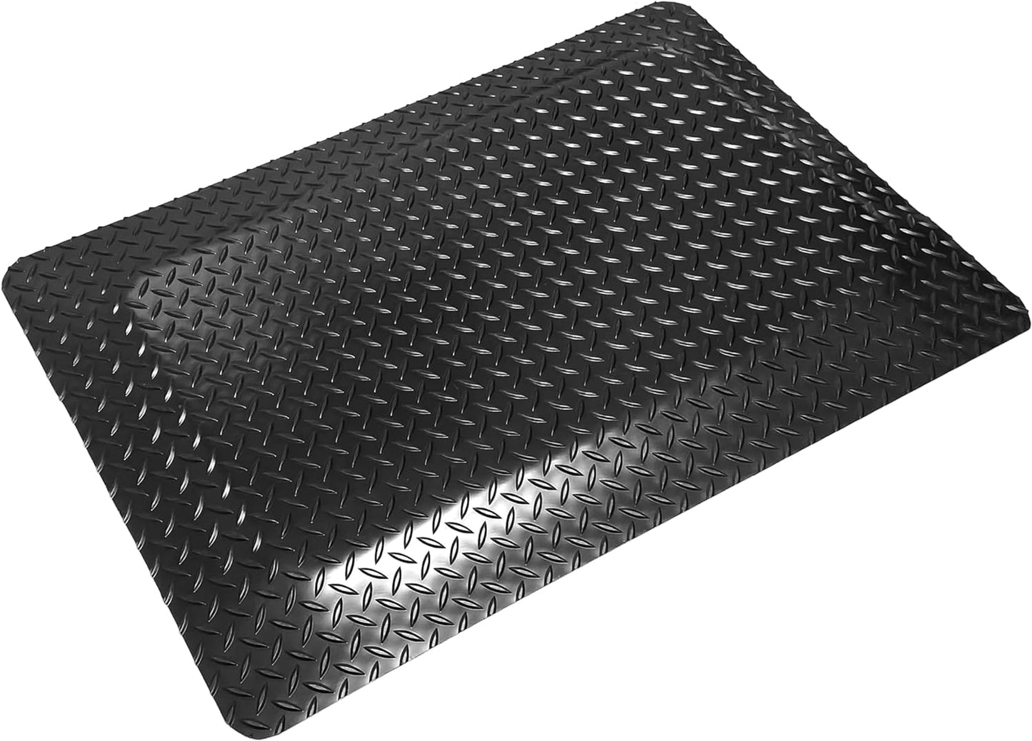 Rhino Mats, American Classic Diamond Anti-Fatigue Mats, Industrial Ergonomic Comfort Standing Mat for Work, Home, Garage, Office, Kitchen or Anywhere (Black 1" Thick, 3 FT. x 24 FT.)