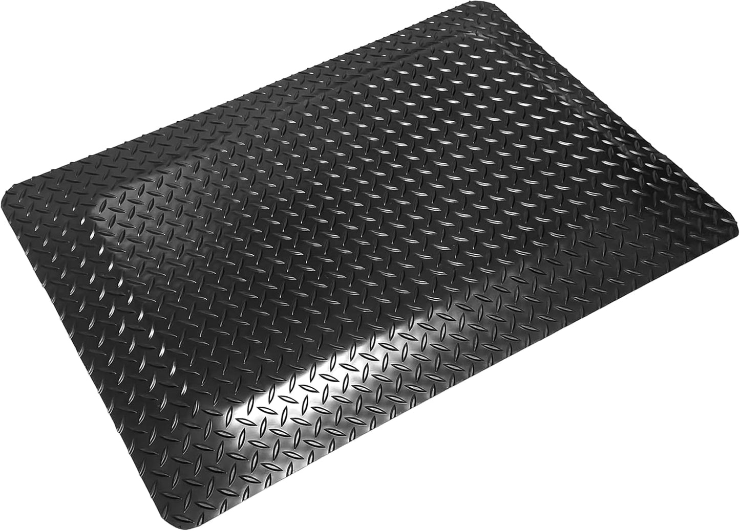 Rhino Mats, American Classic Diamond Anti-Fatigue Mats, Industrial Ergonomic Comfort Standing Mat for Work, Home, Garage, Office, Kitchen or Anywhere (Black 1" Thick, 2 FT. x 8 FT.)