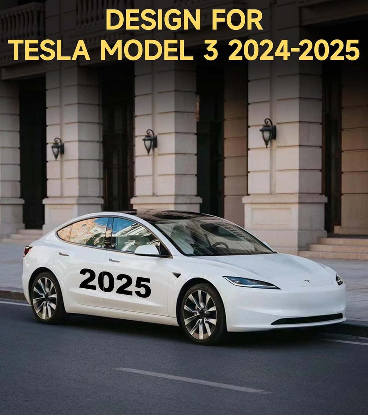 Floor Mats for 2024-2025 Tesla Model 3 Highland, Full Set All-Weather TPE Waterproof Cargo Liners, Non-Slip Front and Rear Trunk Mats, Set of 6