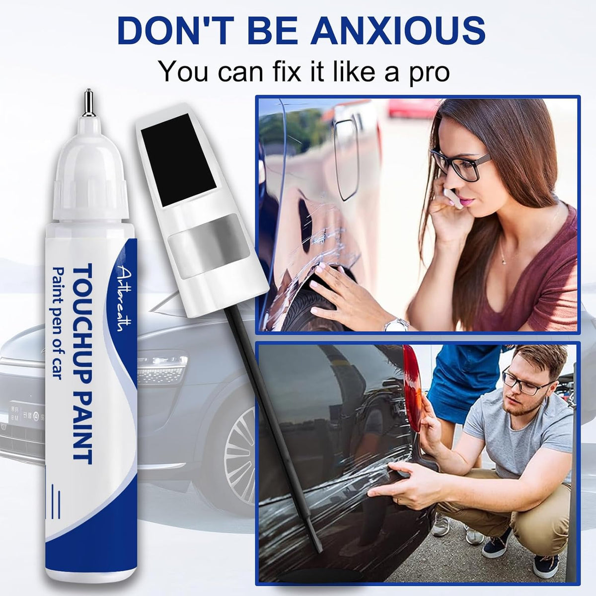 Granite Crystal Metallic(PAU/LAU) Touch Up Paint for JEEP-Exact Match–Chips and Nicks Car Paint Scratch Repair Kit Automotive Paint Pen for Wrangler-JK/Commander/Compass/Grand-Cherokee/Renegade