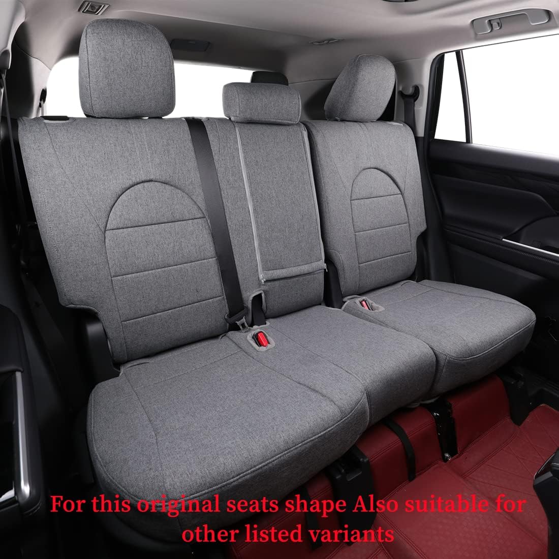 coverdream Camry Seat Covers Custom Fit for 2022 2023 2024 Toyota Camry L, LE,XLE,Full Coverage Polyester Car Seat Protector (Full Set,Gray)