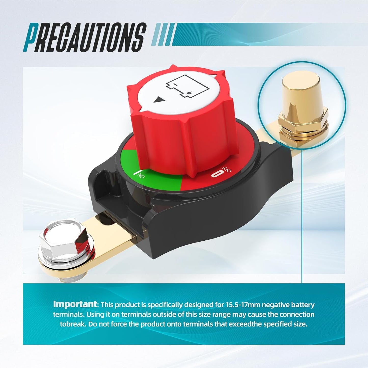 Battery Disconnect Switch, Hilictokt Top Post to Side Post Battery Switch 275A 12-48V Heavy-Duty Battery Disconnect Switch Battery Cut Off Switch for Car Vehicle RV and Boat (On/Off)