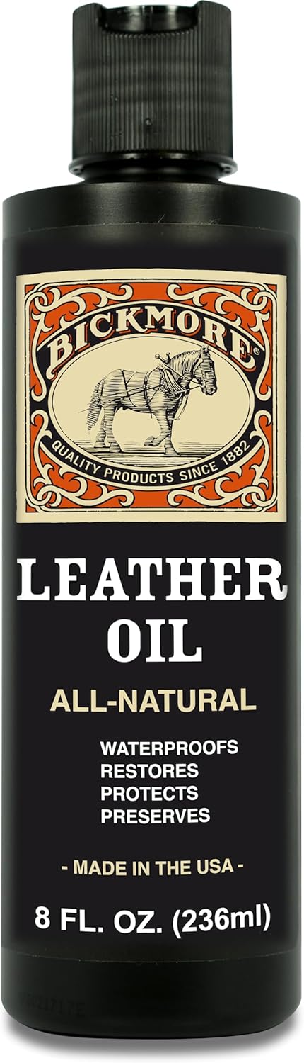 Leather Oil Leather Conditioner 8oz | Waterproofs, Protects, and Restores Boots, Jackets, Auto, Furniture, and All Leather Goods | Made in The USA