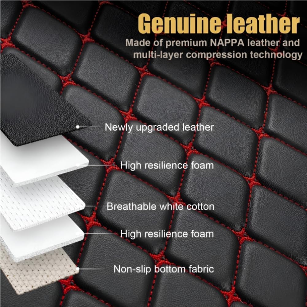 Add Personal Touch to Your Vehicle with IMEISH Customizable Logo Text Car Mats for 99% of vehiclesPads Protection Non-Slip Leather Floor Liners (Blue and Black Beige)