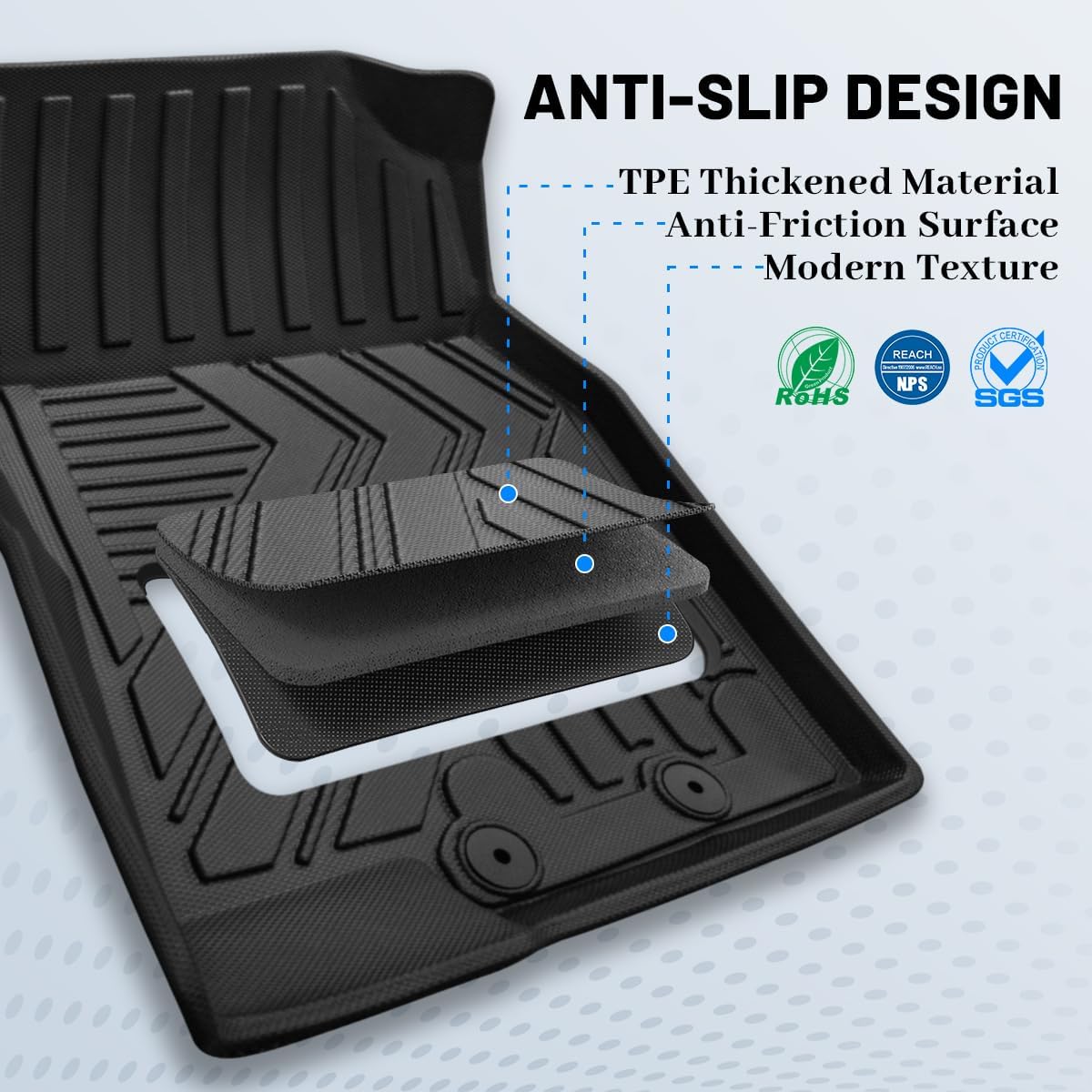 Fit for Nissan Rogue 2020-2014 Cargo Mats, All-Weather Rear Trunk Mat Rear Seat Cargo Cover Liners Protector for 2014 2015 2016 2017 2018 2019 2020 Nissan Rogue Accessories