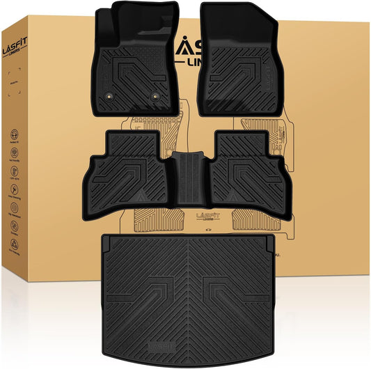 LASFIT Floor Mats & Cargo Liner for Chevrolet Chevy Trailblazer 2021-2026 (Only Fit AWD & Cargo in Upper Deck Position), All Weather TPE Custom Fit Floor Mats for Car, Car Floor Mats Full Set