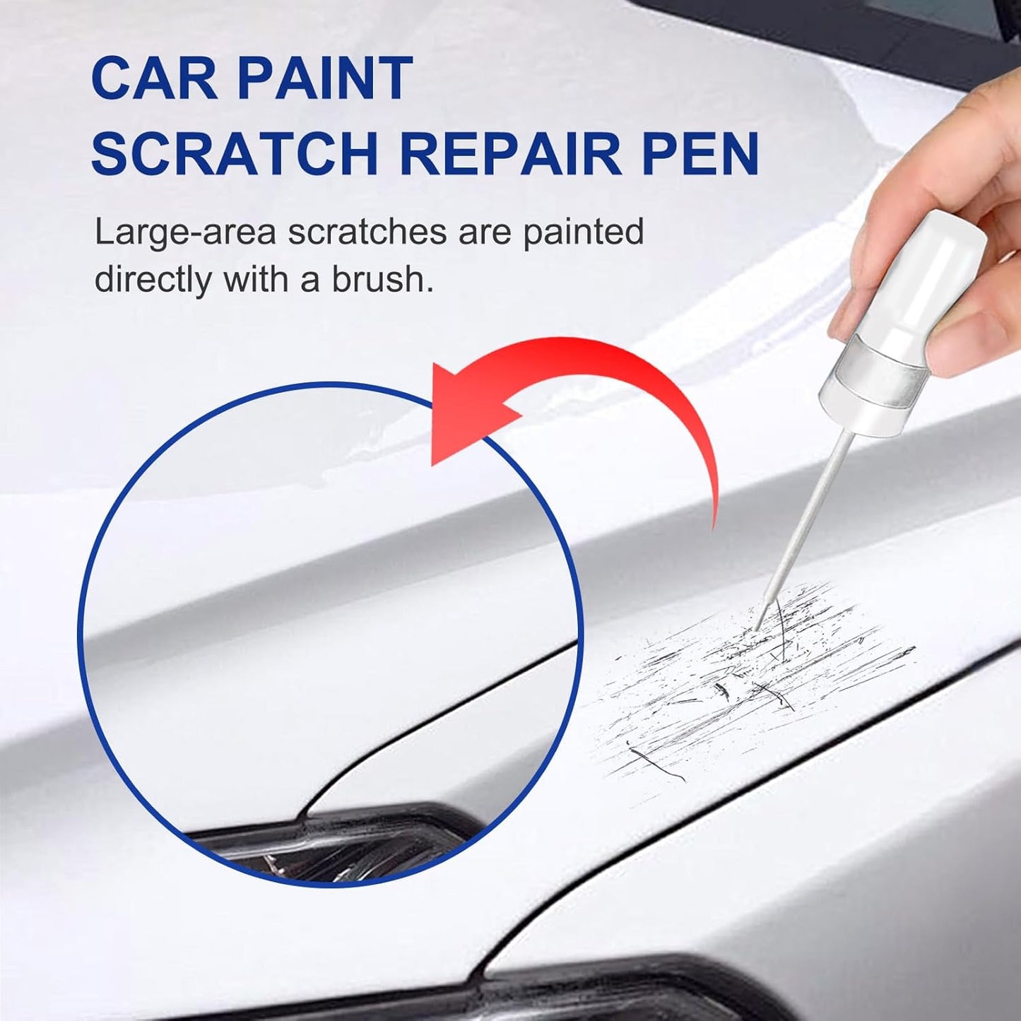 Oxford White(Z1) Touch Up Paint for Ford -Exact Match–Chips and Nicks Car Paint Scratch Repair Kit Automotive Paint Pen for F-150/Mustang/Transit/Explorer/Ranger/Escape/Edge