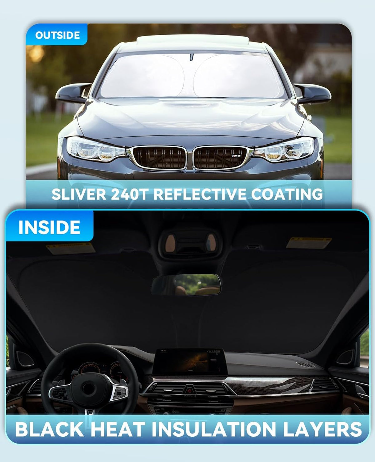 Sun Shade for Crosstrek Wagon Windshield Sunshades for 2026 2025-2018 Subaru Crosstrek Wagon Windshield Cover Front Window Shields for Crosstrek, 2.0i Premium Limited Wagon Car Accessories Sun Visor