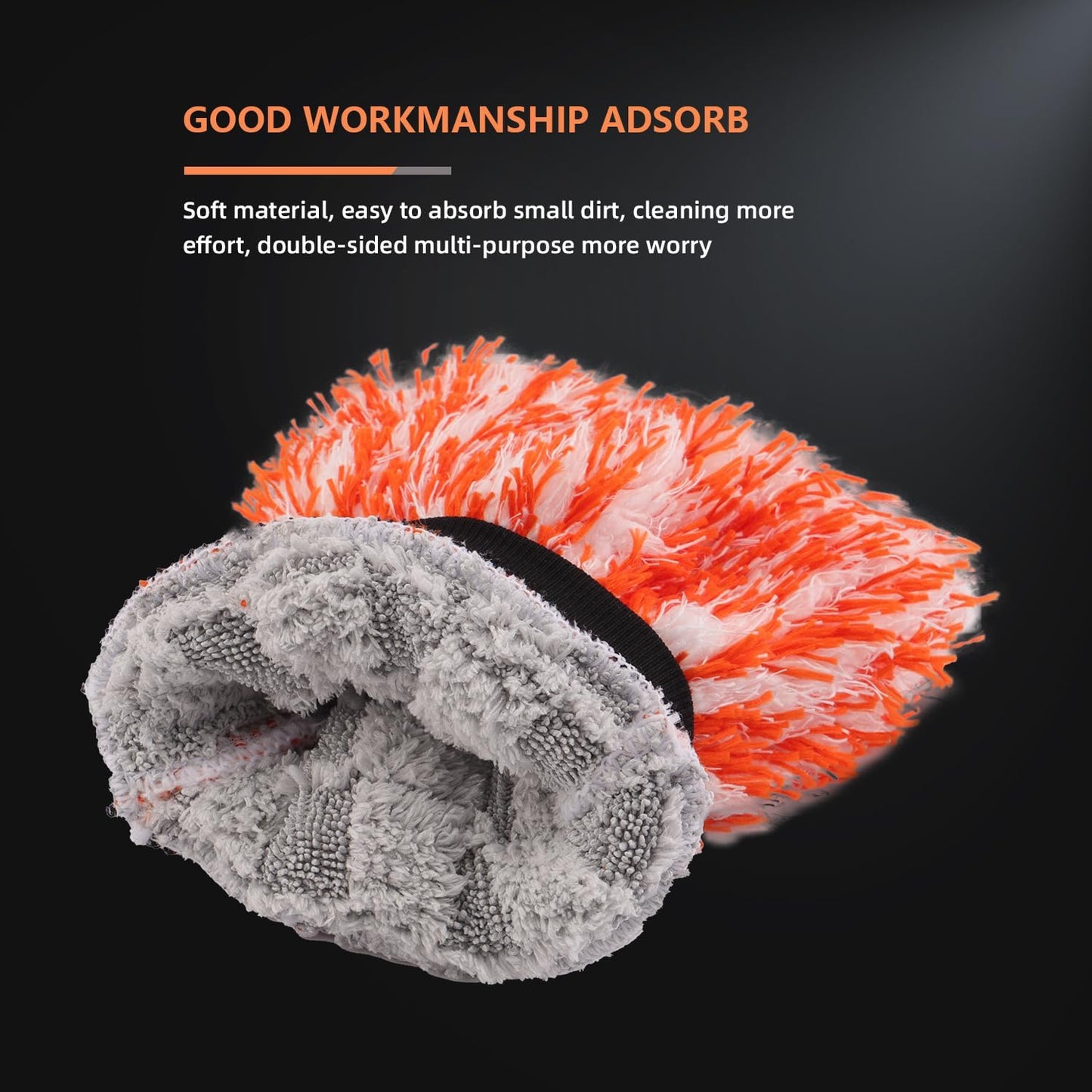 SPTA Car Wash Kit, Clean & Car Wash Kit (9 Items, Including 2-16oz. Car Wash Shampoo, 1Pc Microfiber Mitts,1Pc Red Car Wash Sponge, 2Pcs 16"x16" Microfiber Detail Towels and 3Pcs Car Detail Brush