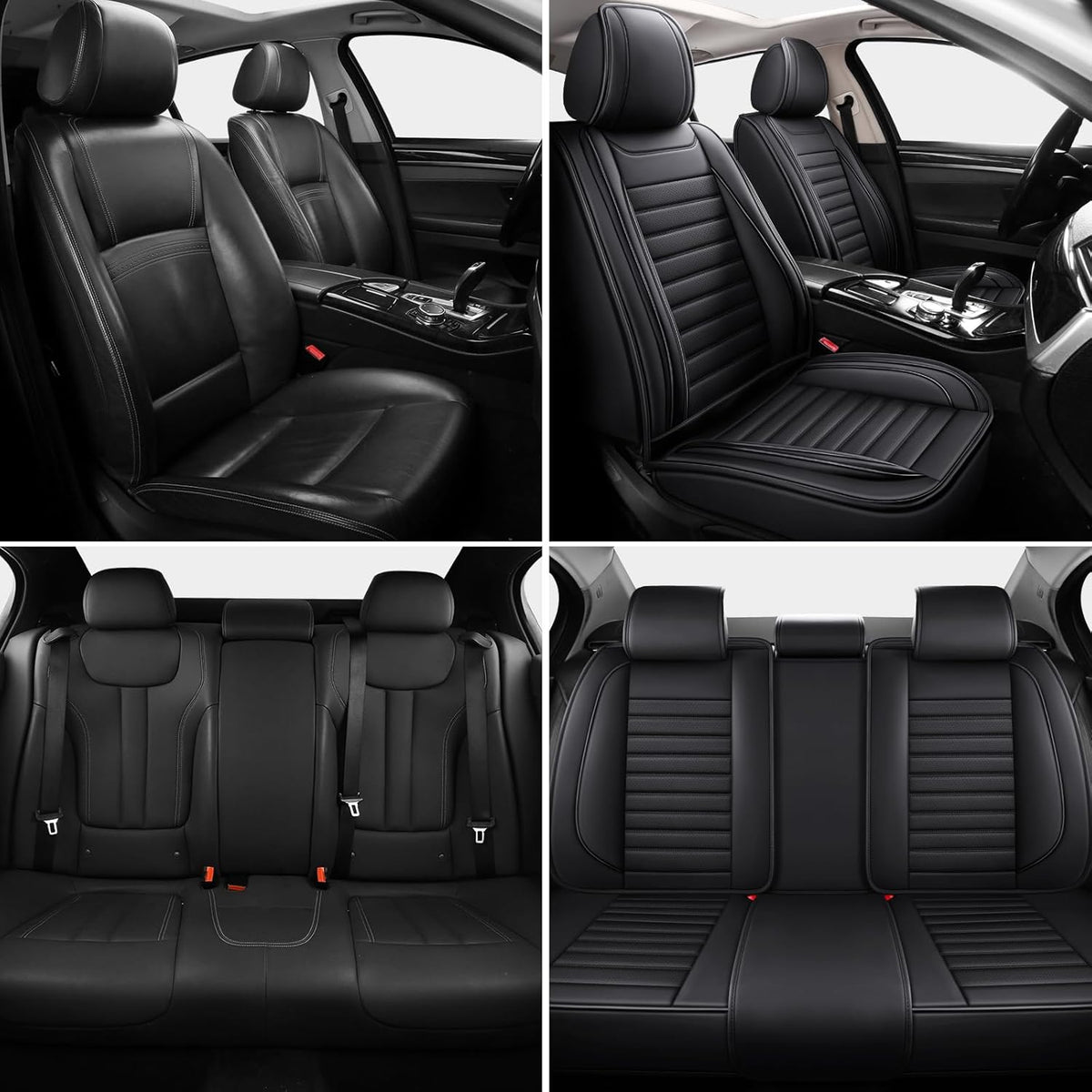Car Seat Covers,Car Seat Protector Waterproof,Seat Covers Full Set, Car Seat Protectors,Automotive Seat Covers Fit for Most Cars Black
